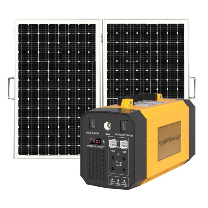 110V solar outdoor mobile power bank, high-capacity emergency energy storage power supply