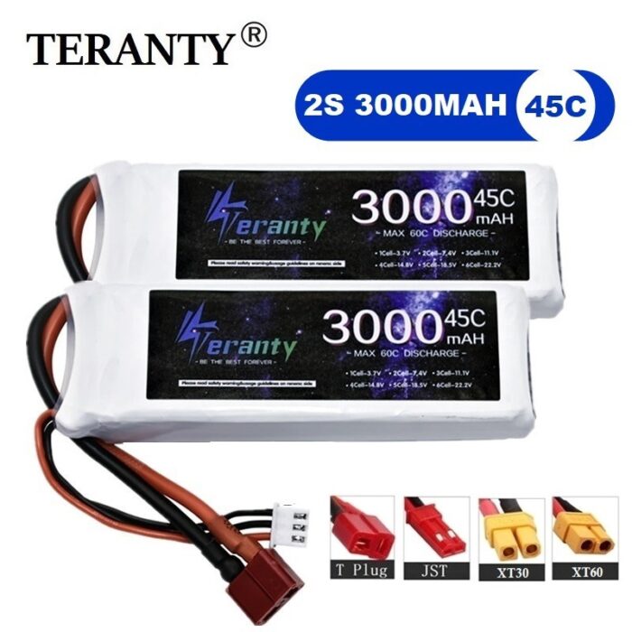 Aeromodelling battery 7.4V 45C lithium battery for drone, car model, boat model charging battery